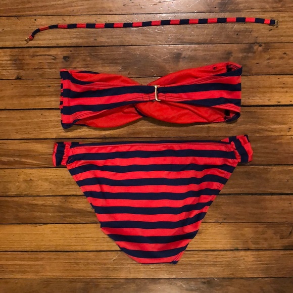 Target (Mossino) Bikini Set Navy and Coral color - Picture 2 of 3